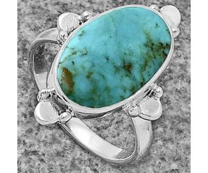 Natural Rare Turquoise Nevada Aztec Mt Ring size-7 SDR177814 R-1119, 10x17 mm