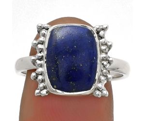 Natural Lapis - Afghanistan Ring size-8.5 SDR177902 R-1223, 9x12 mm