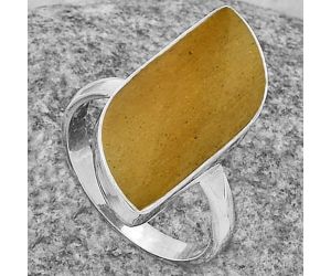 Natural Honey Aragonite Ring size-7.5 SDR177980 R-1001, 10x23 mm