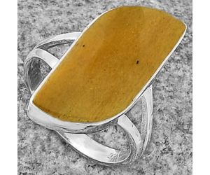 Natural Honey Aragonite Ring size-7.5 SDR177985 R-1002, 10x24 mm