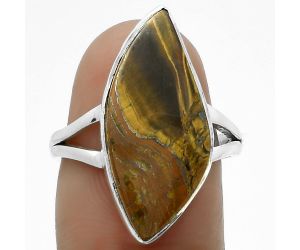 Natural Tiger Eye - Africa Ring size-7 SDR178058 R-1002, 10x23 mm