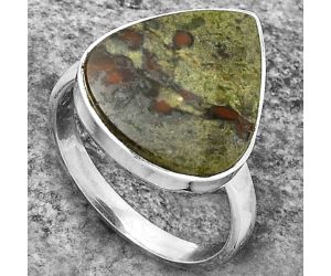 Dragon Blood Stone - South Africa Ring size-8.5 SDR178065 R-1001, 15x17 mm