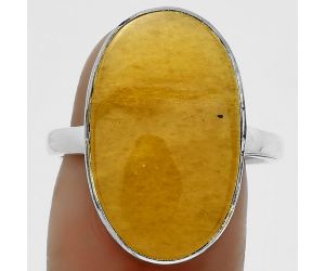 Natural Honey Aragonite Ring size-8.5 SDR178066 R-1001, 13x21 mm