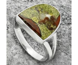 Dragon Blood Stone - South Africa Ring size-8.5 SDR178072 R-1002, 13x13 mm