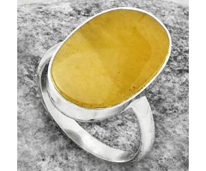 Natural Honey Aragonite Ring size-8.5 SDR178085 R-1001, 13x20 mm
