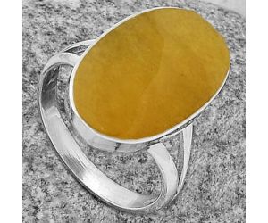 Natural Honey Aragonite Ring size-8.5 SDR178091 R-1002, 13x21 mm