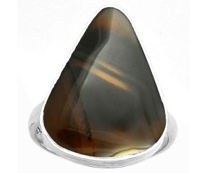 Natural Montana Agate - USA Ring size-7.5 SDR178128 R-1001, 16x21 mm