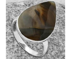 Natural Montana Agate - USA Ring size-8 SDR178144 R-1001, 15x22 mm