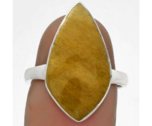 Natural Honey Aragonite Ring size-7 SDR178148 R-1001, 12x22 mm