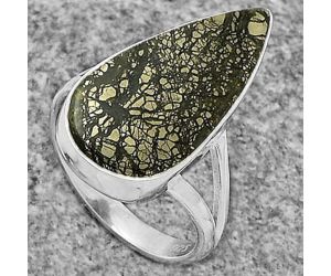 Natural Nipomo Marcasite Agate Ring size-7 SDR178153 R-1002, 11x23 mm