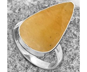 Natural Honey Aragonite Ring size-8 SDR178154 R-1001, 13x24 mm