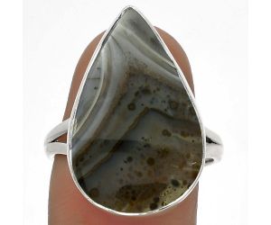 Natural Montana Agate - USA Ring size-8.5 SDR178164 R-1002, 15x23 mm
