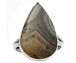 Natural Montana Agate - USA Ring size-8.5 SDR178169 R-1002, 14x24 mm