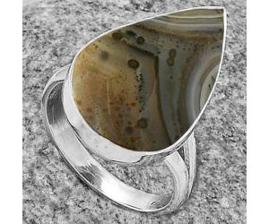 Natural Montana Agate - USA Ring size-8.5 SDR178169 R-1002, 14x24 mm