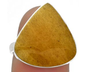 Natural Honey Aragonite Ring size-8.5 SDR178172 R-1001, 18x19 mm
