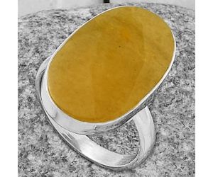 Natural Honey Aragonite Ring size-7 SDR178211 R-1001, 13x21 mm