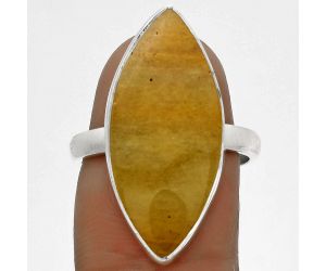 Natural Honey Aragonite Ring size-7.5 SDR178214 R-1001, 12x25 mm