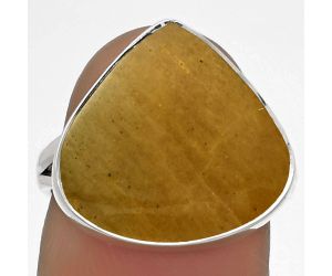 Natural Honey Aragonite Ring size-7 SDR178218 R-1002, 16x17 mm