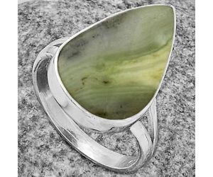 Natural Serpentine Ring size-8.5 SDR178306 R-1002, 13x21 mm