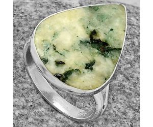 Natural Tree Weed Moss Agate - India Ring size-7.5 SDR178322 R-1002, 16x21 mm