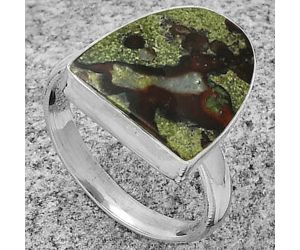 Dragon Blood Stone - South Africa Ring size-8.5 SDR178434 R-1001, 14x14 mm