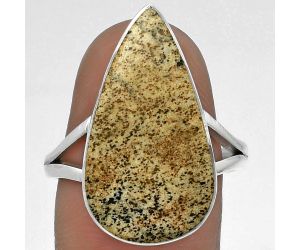 Natural Picture Jasper Ring size-9 SDR178449 R-1002, 13x23 mm
