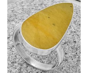 Natural Honey Aragonite Ring size-7.5 SDR178468 R-1001, 13x24 mm