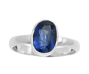 Faceted Natural Blue Kyanite - Brazil Ring size-8 SDR178523 R-1001, 7x9 mm
