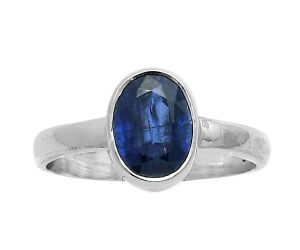 Faceted Natural Blue Kyanite - Brazil Ring size-8 SDR178539 R-1001, 7x9 mm