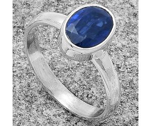 Faceted Natural Blue Kyanite - Brazil Ring size-8 SDR178539 R-1001, 7x9 mm