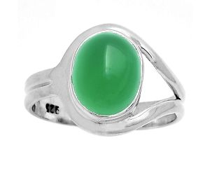 Natural Green Onyx Ring size-7.5 SDR178741 R-1081, 9x11 mm