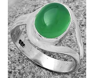 Natural Green Onyx Ring size-7.5 SDR178741 R-1081, 9x11 mm
