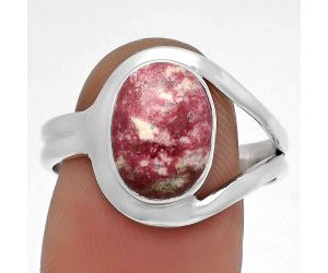 Natural Pink Thulite - Norway Ring size-9.5 SDR178747 R-1081, 8x11 mm