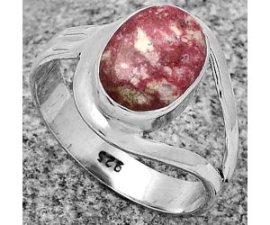 Natural Pink Thulite - Norway Ring size-9.5 SDR178747 R-1081, 8x11 mm