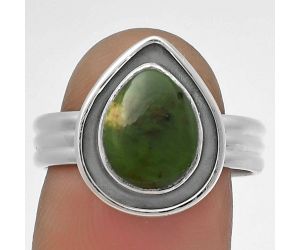 Natural Chrome Chalcedony Ring size-8 SDR178779 R-1468, 8x10 mm