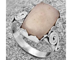 Natural Pink Scolecite Ring size-8 SDR178847 R-1315, 10x17 mm
