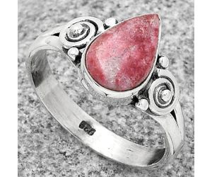 Natural Pink Thulite - Norway Ring size-8.5 SDR178874 R-1315, 7x11 mm