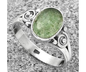 Natural Green Aventurine Ring size-9 SDR178901 R-1315, 8x11 mm
