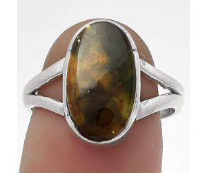 Natural Chrome Chalcedony Ring size-7.5 SDR178914 R-1438, 8x14 mm