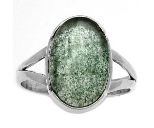 Natural Green Aventurine Ring size-9 SDR178931 R-1438, 11x15 mm