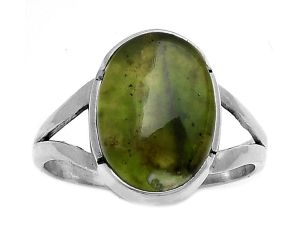 Natural Chrome Chalcedony Ring size-8.5 SDR178936 R-1438, 10x14 mm
