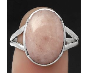Natural Pink Scolecite Ring size-9.5 SDR178957 R-1438, 12x16 mm