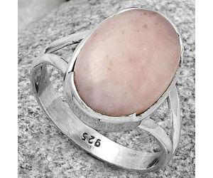 Natural Pink Scolecite Ring size-9.5 SDR178957 R-1438, 12x16 mm