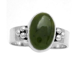 Natural Chrome Chalcedony Ring size-8 SDR179009 R-1715, 8x12 mm