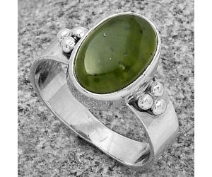 Natural Chrome Chalcedony Ring size-7 SDR179010 R-1715, 8x12 mm