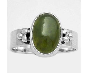 Natural Chrome Chalcedony Ring size-8 SDR179017 R-1715, 8x12 mm