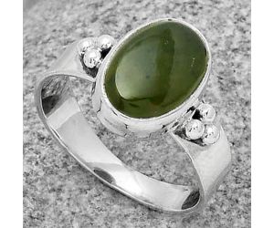 Natural Chrome Chalcedony Ring size-8 SDR179017 R-1715, 8x12 mm