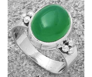 Natural Green Onyx Ring size-7 SDR179018 R-1715, 10x12 mm
