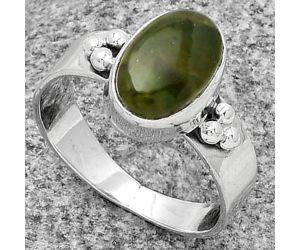 Natural Chrome Chalcedony Ring size-8 SDR179028 R-1715, 7x11 mm