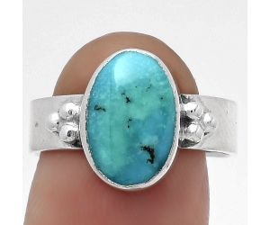 Natural Egyptian Turquoise Ring size-8 SDR179029 R-1715, 8x12 mm